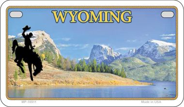 Wyoming Blank Novelty Metal Motorcycle Plate MP-10511
