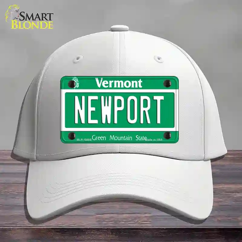 HAT21-MLP-10665  port Vermont Novelty License Plate Hat, Cotton - White