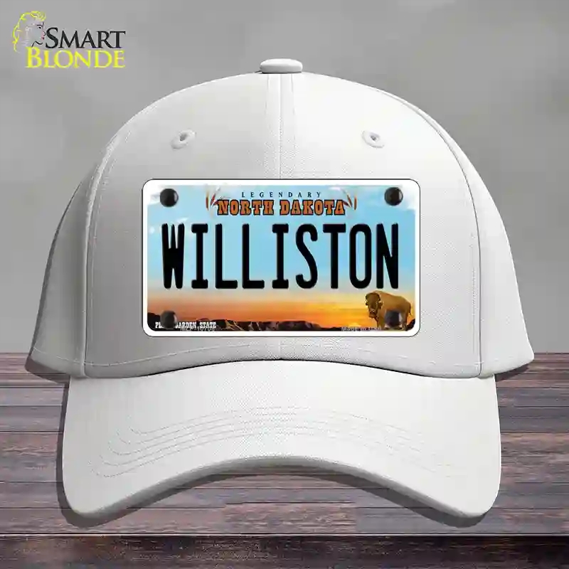 HAT21-MLP-10708 Williston North Dakota Novelty License Plate Hat, Cotton - White