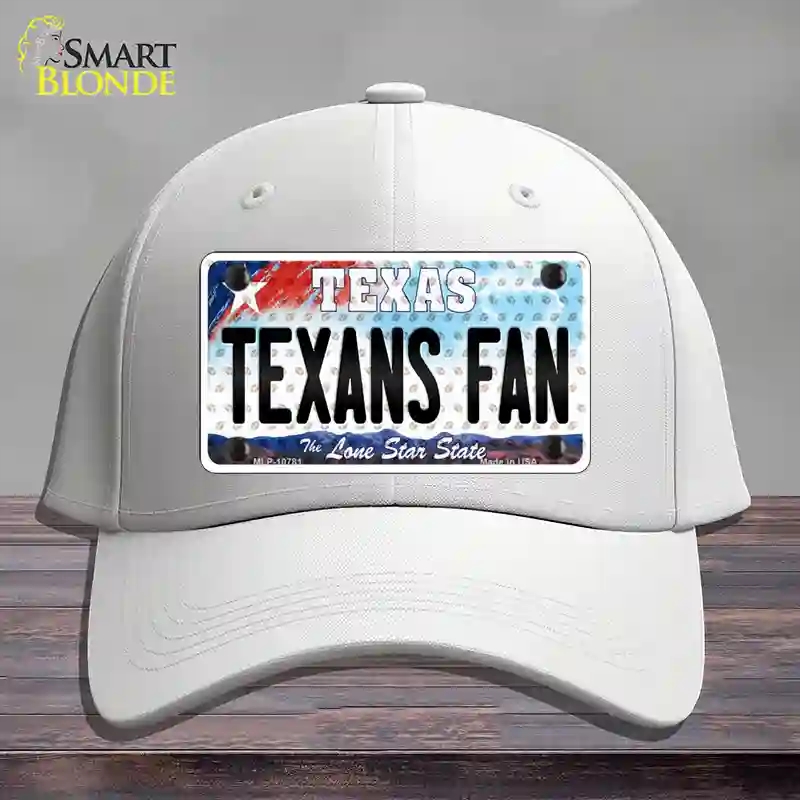 HAT21-MLP-10781 Texans Fan Texas Novelty License Plate Hat, Cotton - White