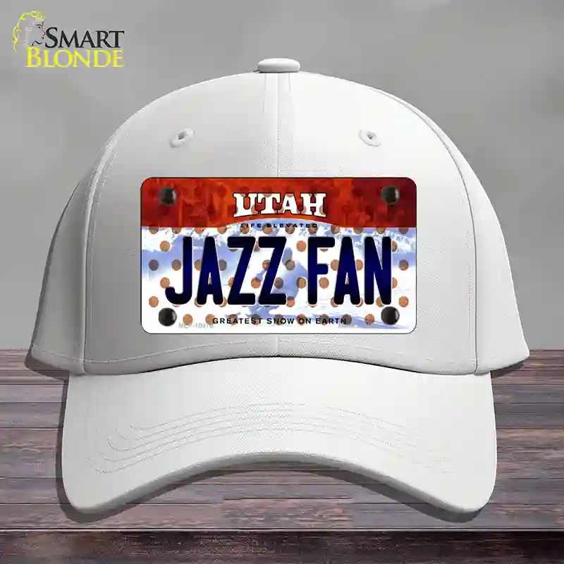 HAT21-MLP-10876 Jazz Fan Utah Novelty License Plate Hat, Cotton - White