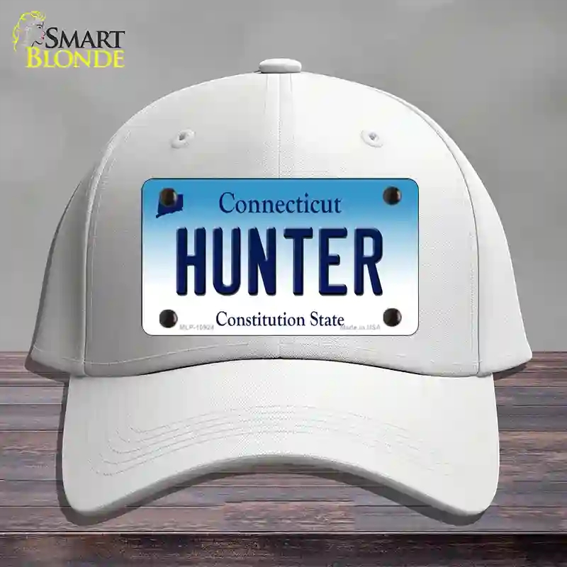 HAT21-MLP-10924 Hunter Connecticut Novelty License Plate Hat, Cotton - White