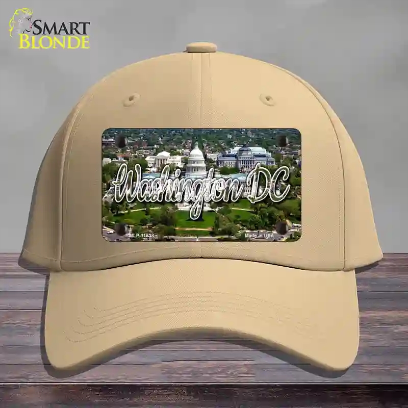 HAT22-MLP-11638 Washington DC White House State Novelty License Plate Hat, Cotton - Khaki