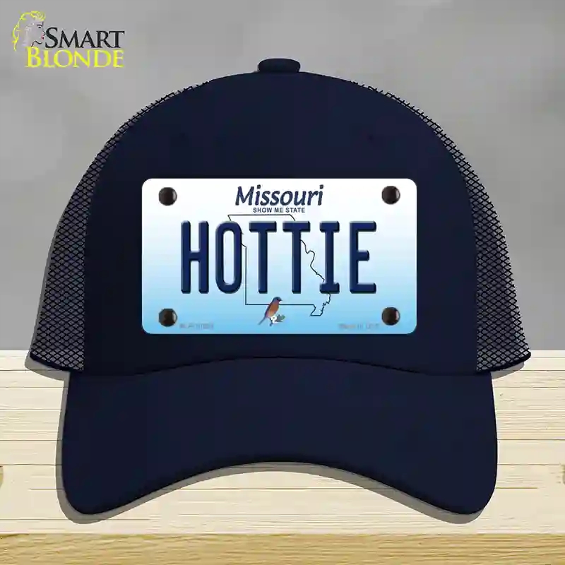 HAT16-MLP-10254 Hottie Missouri Novelty License Plate Hat, Mesh - Navy