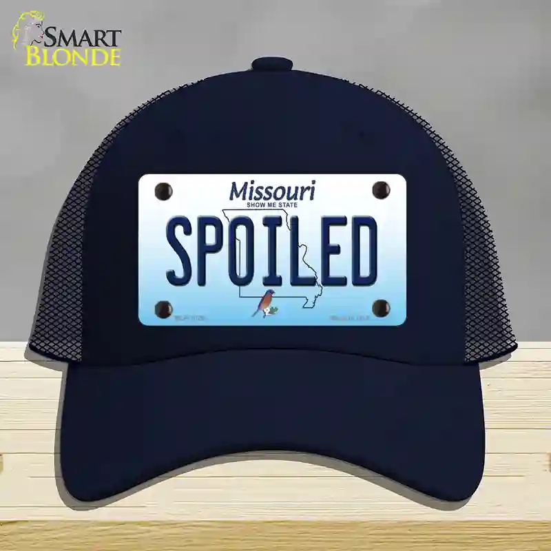 HAT16-MLP-10261 Spoiled Missouri Novelty License Plate Hat, Mesh - Navy