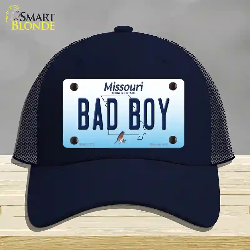 HAT16-MLP-10274 Bad Boy Missouri Novelty License Plate Hat, Mesh - Navy