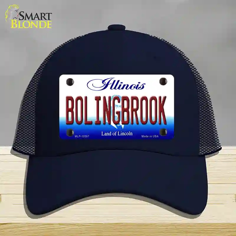 HAT16-MLP-10287 Bolingbrook Illinois Novelty License Plate Hat, Mesh - Navy