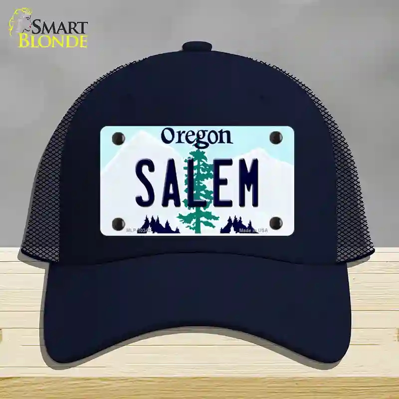 HAT16-MLP-10342 Salem Oregon Novelty License Plate Hat, Mesh - Navy