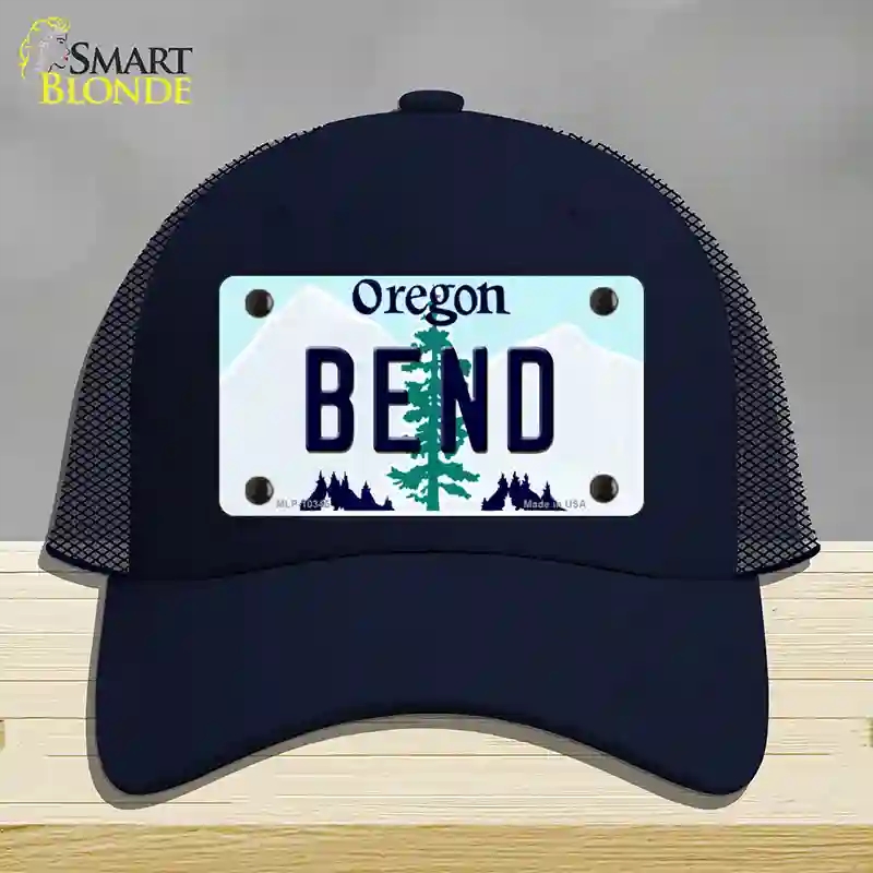 HAT16-MLP-10345 Bend Oregon Novelty License Plate Hat, Mesh - Navy