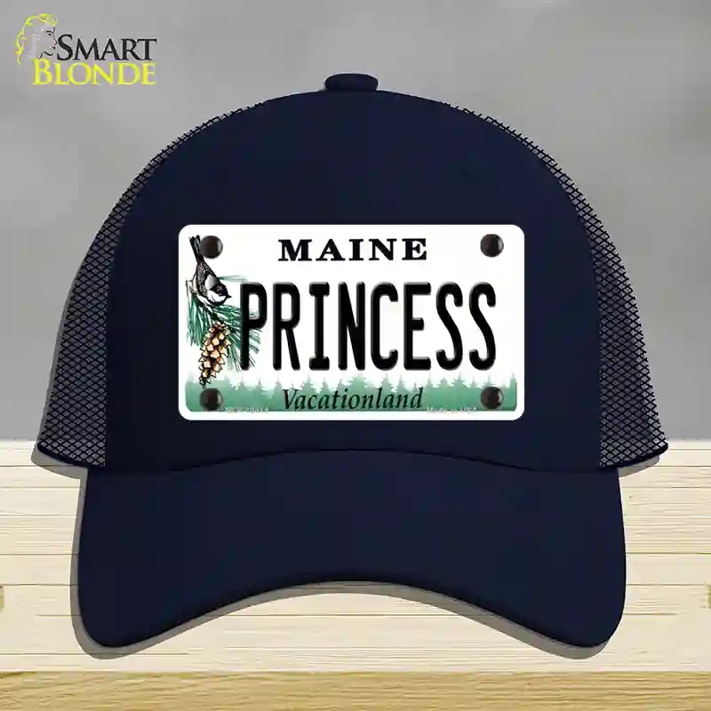 HAT16-MLP-10414 Princess Maine Novelty License Plate Hat, Mesh - Navy