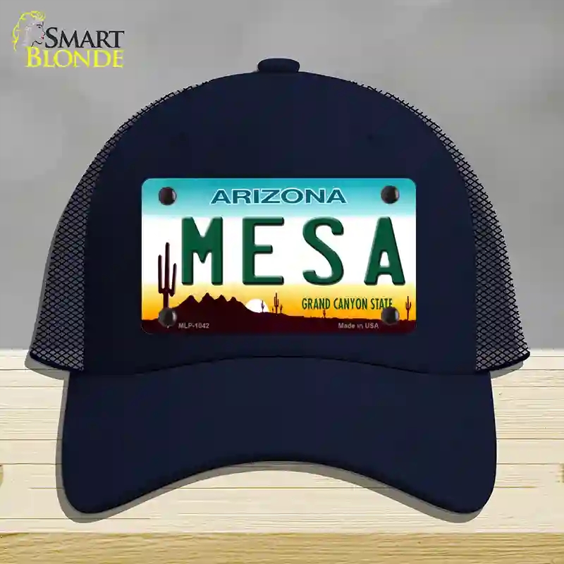 HAT16-MLP-1042 Mesa Arizona Novelty License Plate Hat, Mesh - Navy