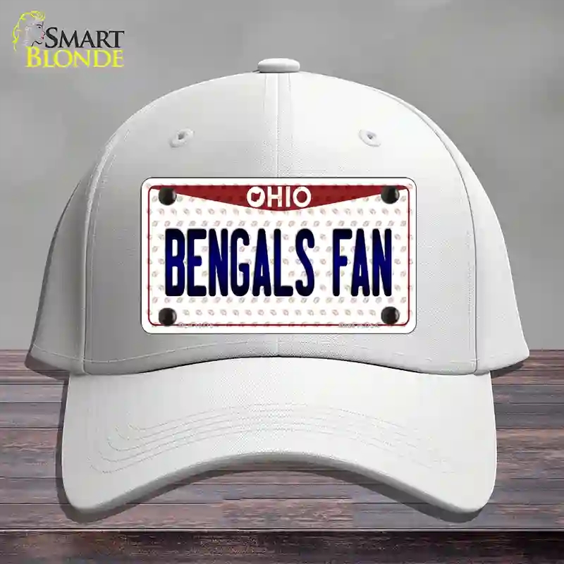 HAT21-MLP-10775 Bengals Fan Ohio Novelty License Plate Hat, Cotton - White