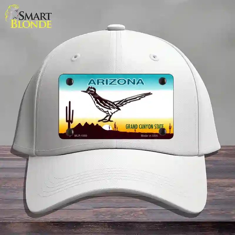HAT21-MLP-1080 Roadrunner Arizona Novelty License Plate Hat, Cotton - White