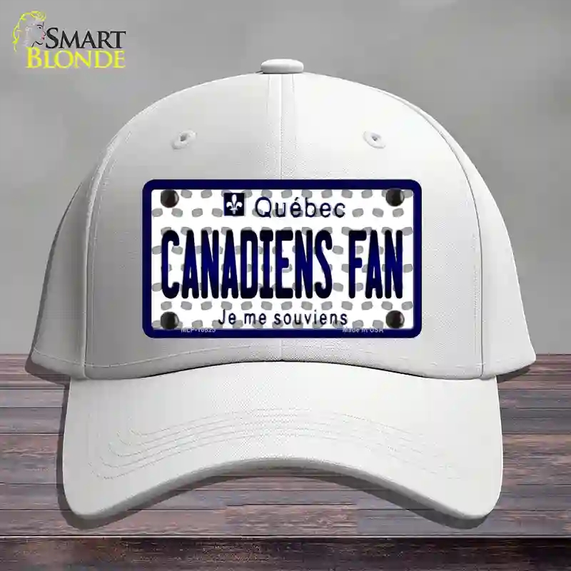 HAT21-MLP-10823 Canadiens Fan Quebec Novelty License Plate Hat, Cotton - White