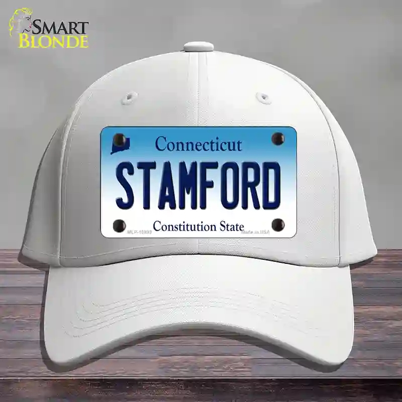 HAT21-MLP-10893 Stamford Connecticut Novelty License Plate Hat, Cotton - White