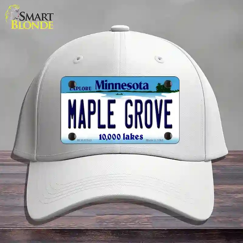 HAT21-MLP-11042 Maple Grove Minnesota State Novelty License Plate Hat, Cotton - White