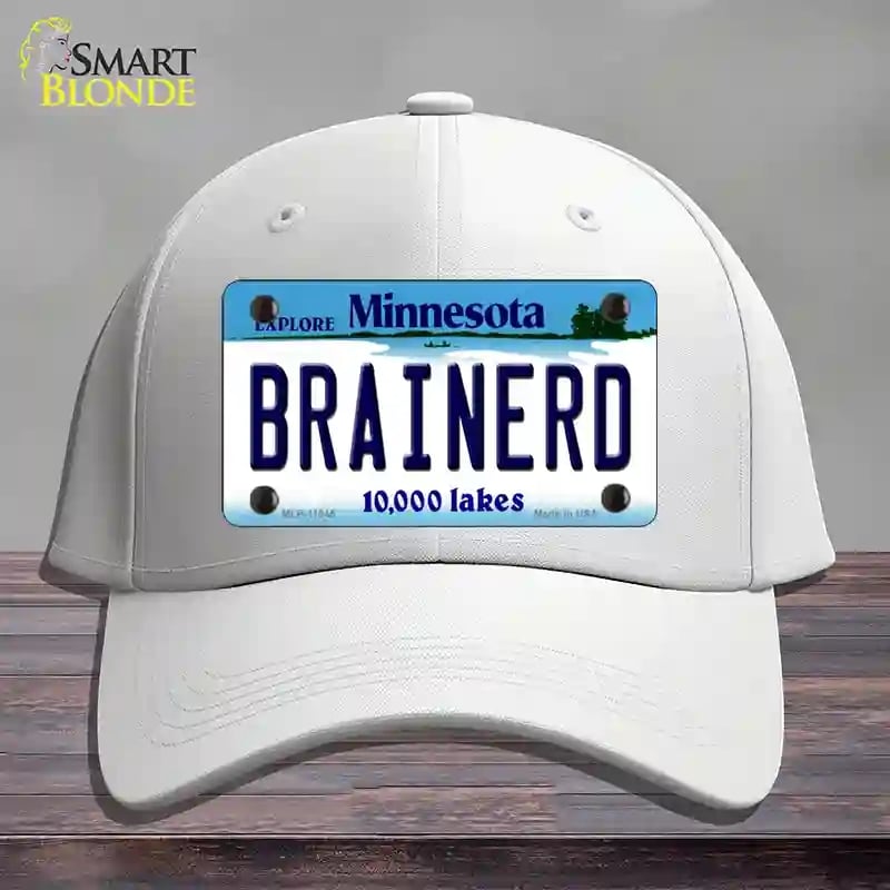 HAT21-MLP-11045 Brainerd Minnesota State Novelty License Plate Hat, Cotton - White