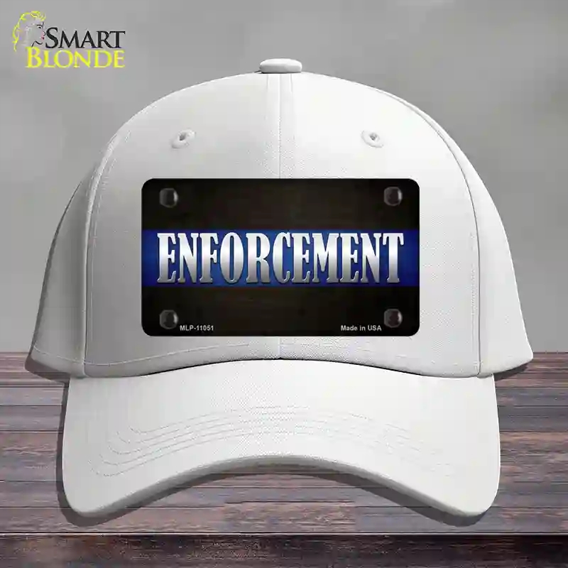 HAT21-MLP-11051 Enforcement Novelty License Plate Hat, Cotton - White