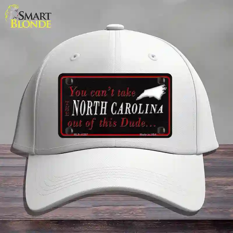 HAT21-MLP-11287 North Carolina Dude Novelty License Plate Hat, Cotton - White