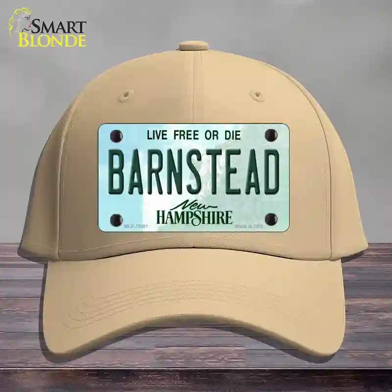 HAT22-MLP-12081 Barnstead   Hampshire State Novelty License Plate Hat, Cotton - Khaki