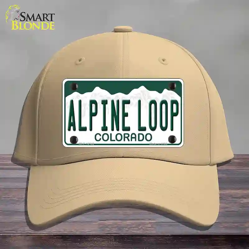 HAT22-MLP-12148 Alpine Loop Colorado Novelty License Plate Hat, Cotton - Khaki