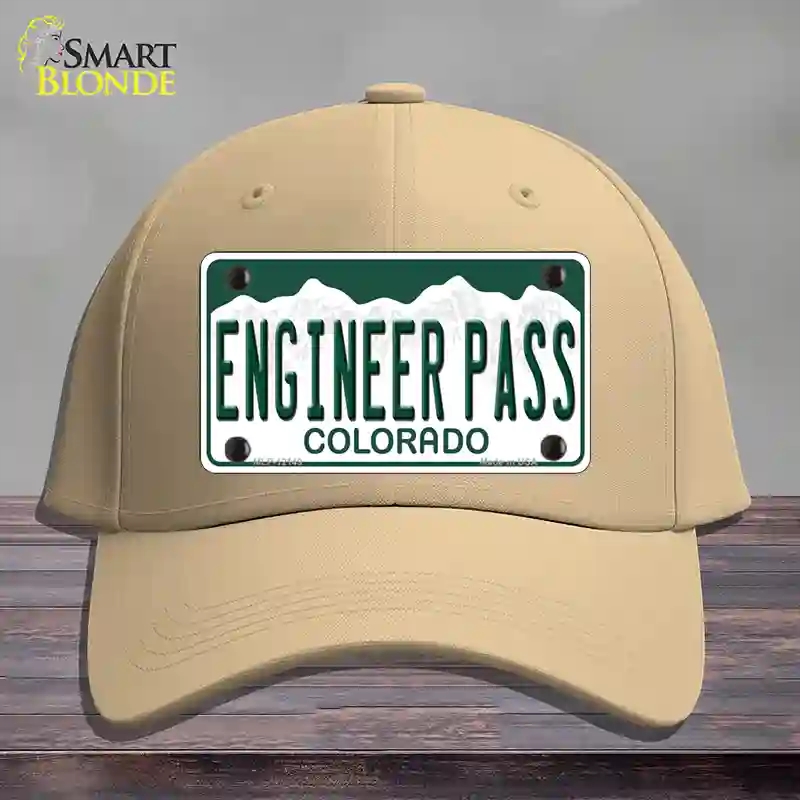HAT22-MLP-12149 Engineer Pass Colorado Novelty License Plate Hat, Cotton - Khaki