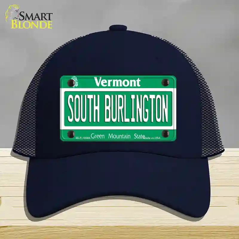 HAT16-MLP-10669 South Burlington Vermont Novelty License Plate Hat, Mesh - Navy
