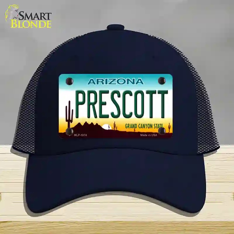 HAT16-MLP-1074 Prescott Arizona Novelty License Plate Hat, Mesh - Navy