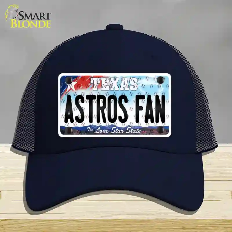 HAT16-MLP-10797 Astros Fan Texas Novelty License Plate Hat, Mesh - Navy