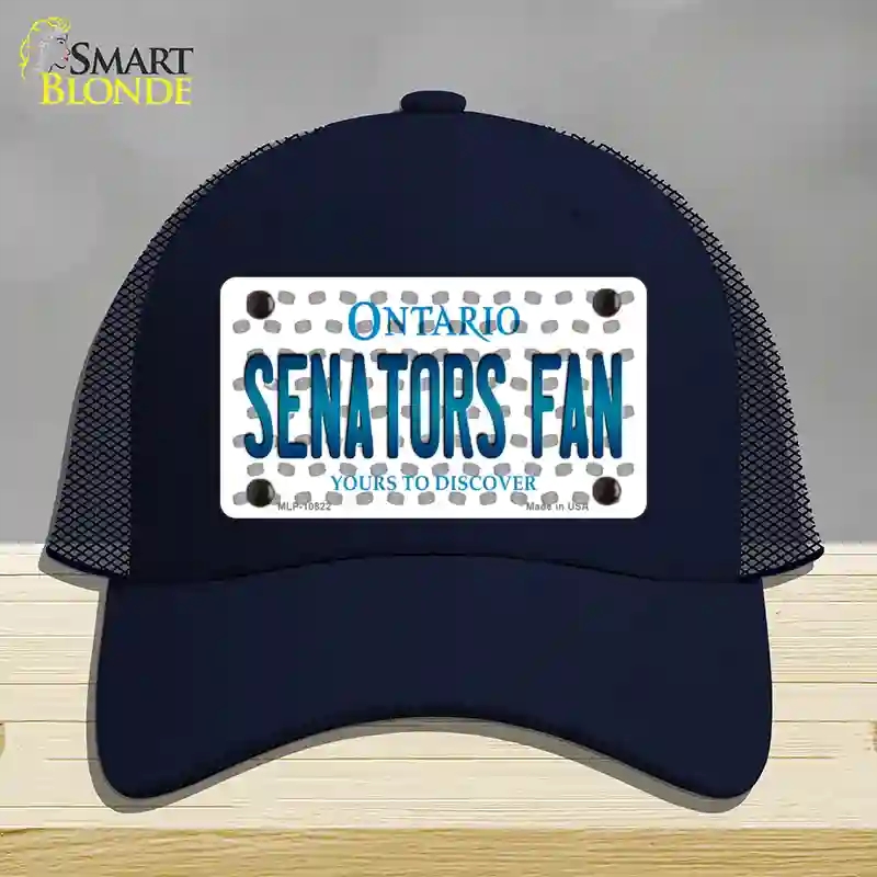HAT16-MLP-10822 Senators Fan Ontario Novelty License Plate Hat, Mesh - Navy