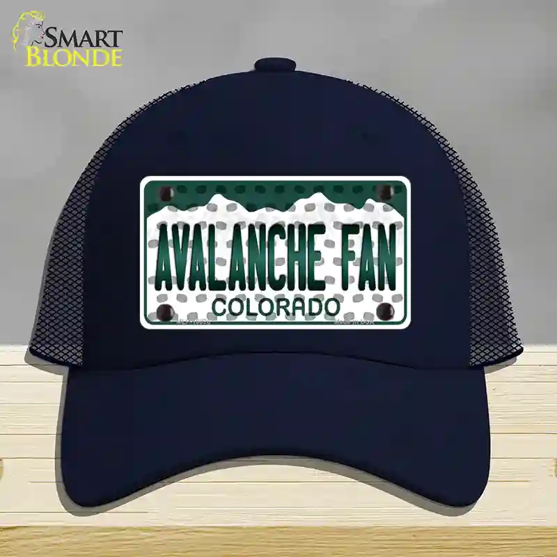 HAT16-MLP-10828 Avalanche Fan Colorado Novelty License Plate Hat, Mesh - Navy