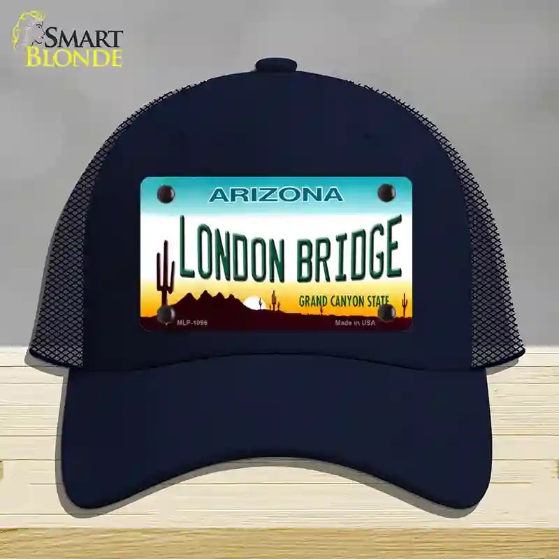 HAT16-MLP-1096 London Bridge Arizona Novelty License Plate Hat, Mesh - Navy
