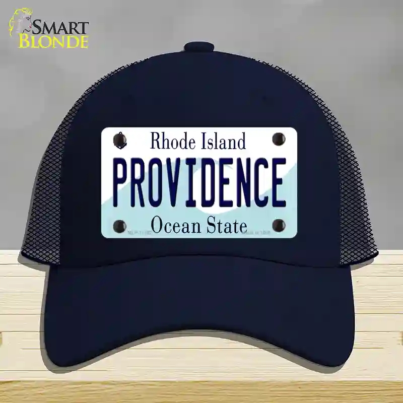 HAT16-MLP-11182 Providence Rhode Island State Novelty License Plate Hat, Mesh - Navy