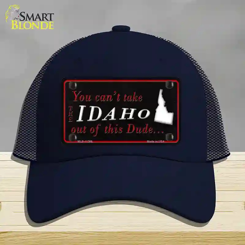 HAT16-MLP-11266 Idaho Dude Novelty License Plate Hat, Mesh - Navy