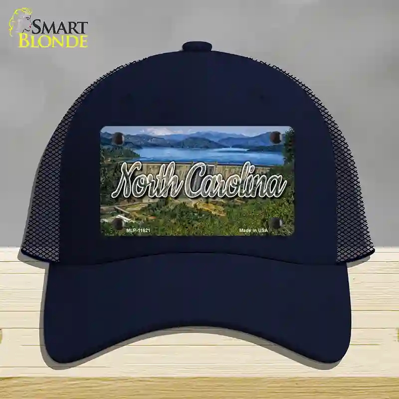 HAT16-MLP-11621 North Carolina Dam State Novelty License Plate Hat, Mesh - Navy