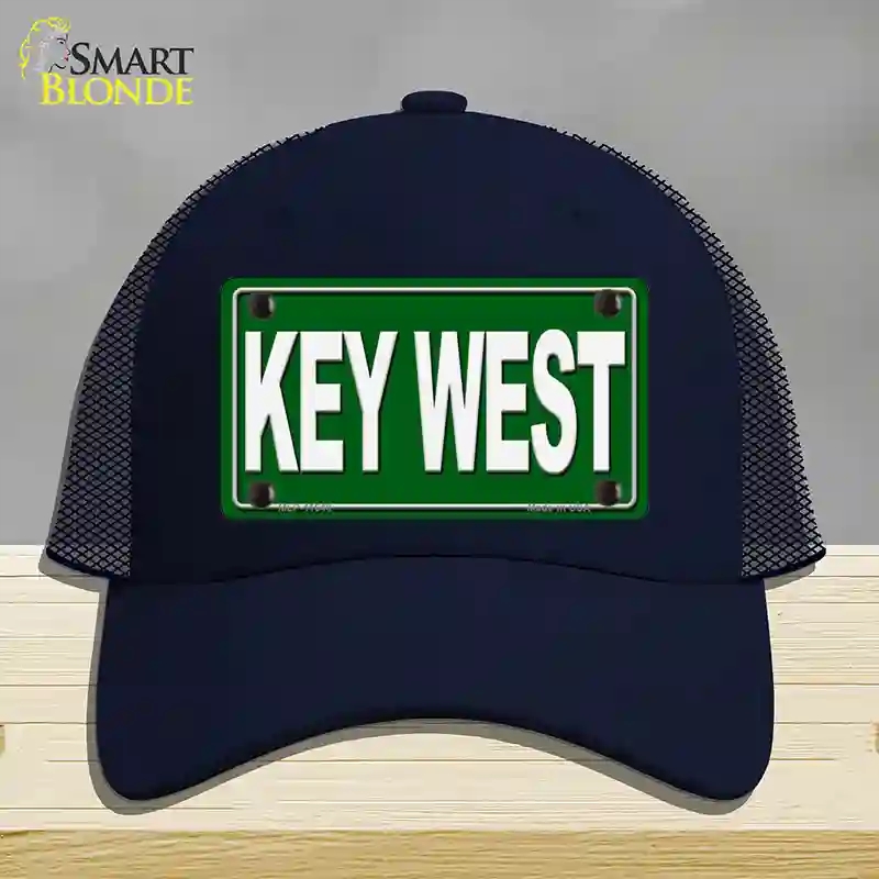 HAT16-MLP-11648 Key West Novelty License Plate Hat, Mesh - Navy