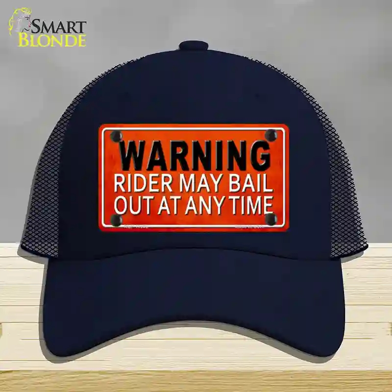 HAT16-MLP-11662 Rider May Bail Novelty License Plate Hat, Mesh - Navy