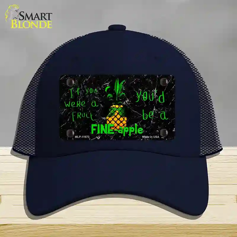 HAT16-MLP-11873 Fineapple Novelty License Plate Hat, Mesh - Navy