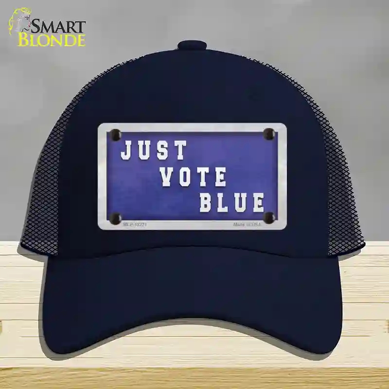 HAT16-MLP-12271 Just Vote Blue Novelty License Plate Hat, Mesh - Navy