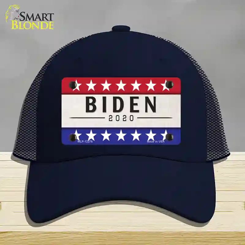 HAT16-MLP-12276 Joe Biden 2020 Novelty License Plate Hat, Mesh - Navy