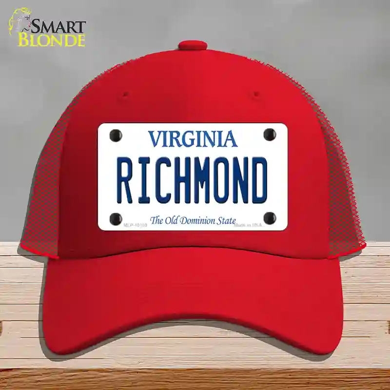 HAT17-MLP-10109 Richmond Virginia Novelty License Plate Hat, Mesh - Red
