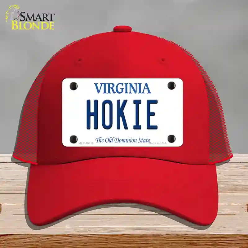 HAT17-MLP-10116 Hokie Virginia Novelty License Plate Hat, Mesh - Red
