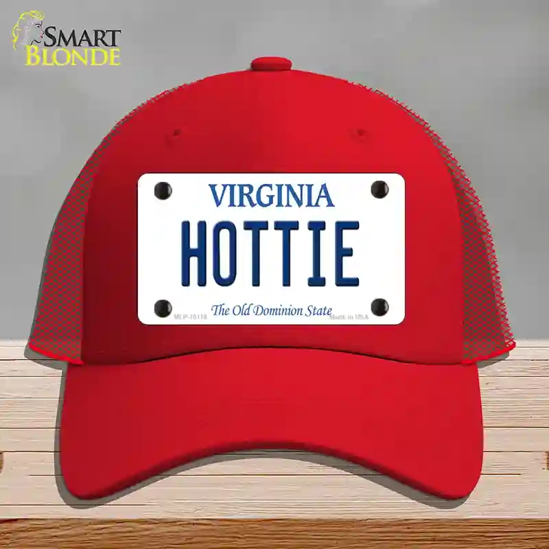 HAT17-MLP-10119 Hottie Virginia Novelty License Plate Hat, Mesh - Red