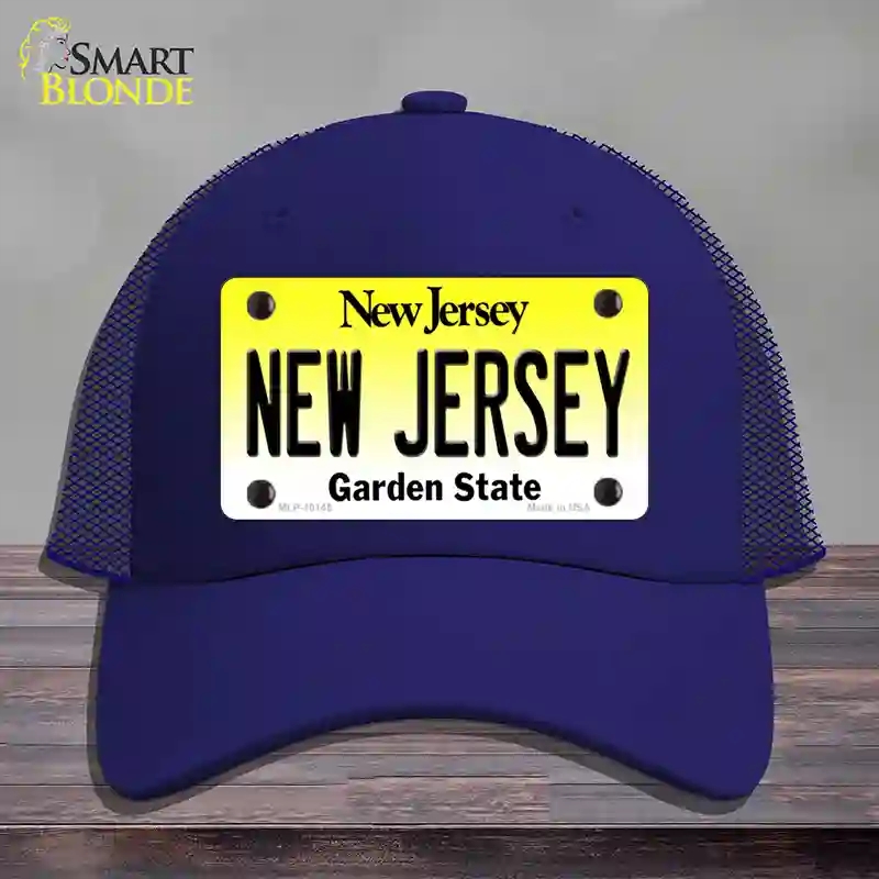 HAT18-MLP-10145   Jersey Garden State Novelty License Plate Hat, Mesh - Royal Blue