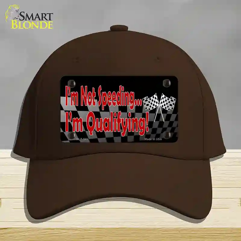 HAT24-MLP-048 Im Qualifying Novelty License Plate Hat, Cotton - Dark Brown