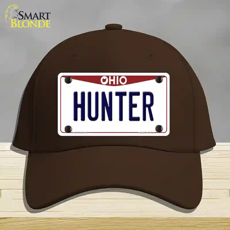 HAT24-MLP-10095 Hunter Ohio Novelty License Plate Hat, Cotton - Dark Brown