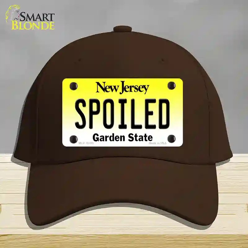 HAT24-MLP-10165 Spoiled   Jersey Novelty License Plate Hat, Cotton - Dark Brown