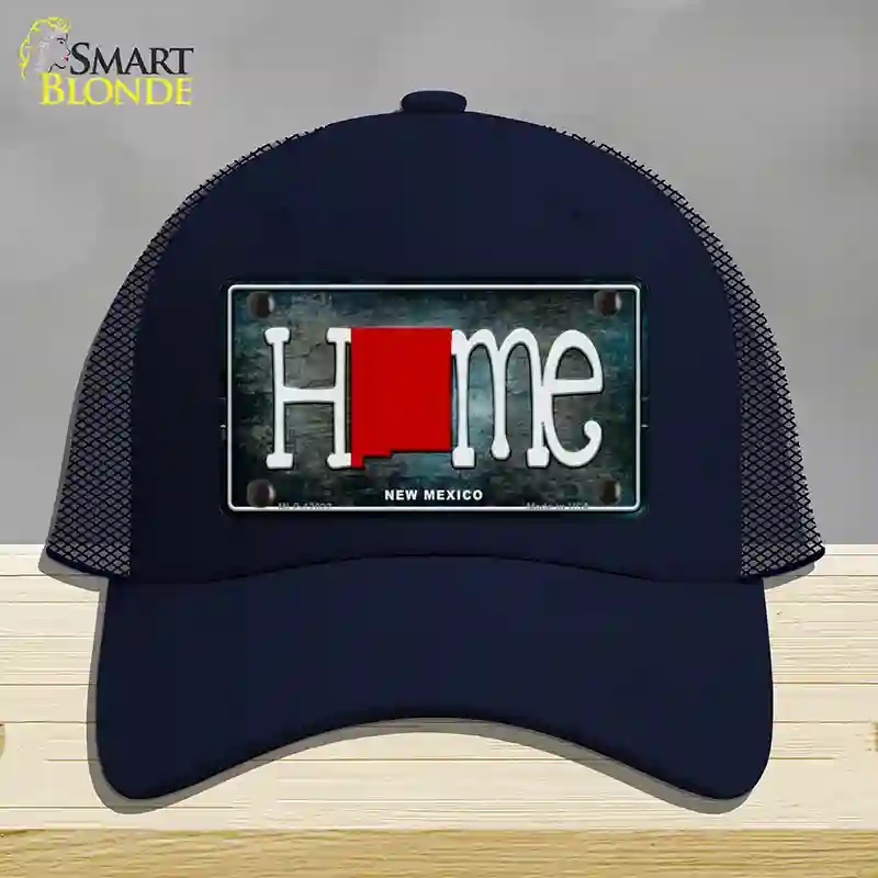 HAT16-MLP-12022   Mexico Home State Outline Novelty License Plate Hat, Mesh - Navy