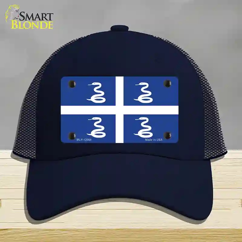 HAT16-MLP-12064 Martinique Flag Novelty License Plate Hat, Mesh - Navy