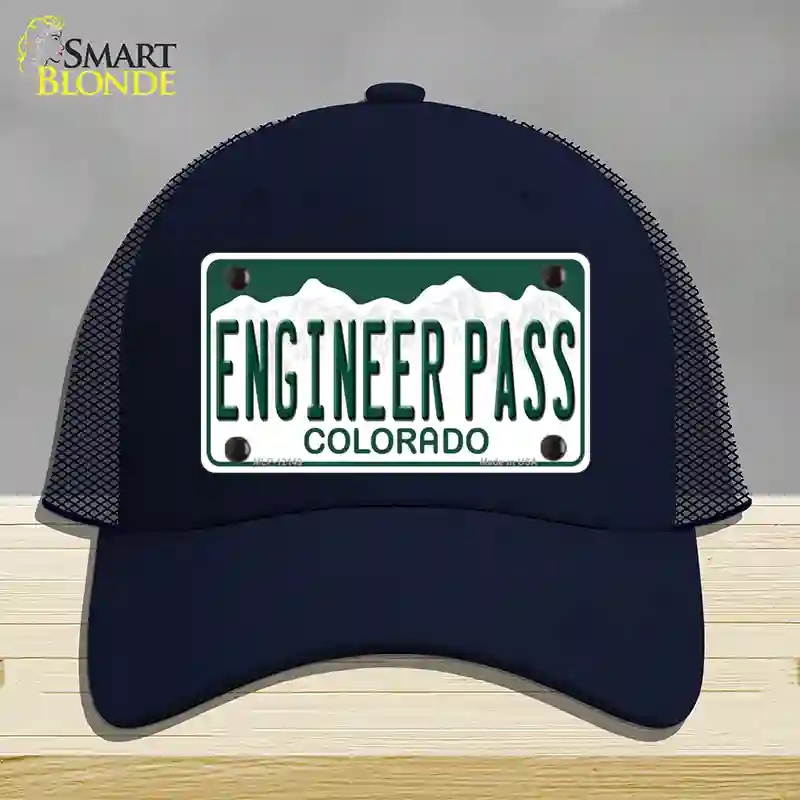 HAT16-MLP-12149 Engineer Pass Colorado Novelty License Plate Hat, Mesh - Navy